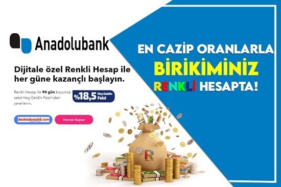 Anadolubank Renkli Hesap Nedir Özellikleri (Hesap Aç Kazanmaya Başla)